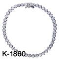 Fashion 925 Silver Micro Pave CZ Jewellery Bracelet (K-1860)